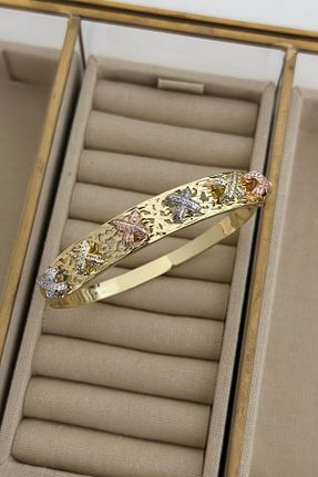 دستبند استیل (فولاد) طلائی زنانه استیل (فولاد) MyladyAccessoriess - کد 758806593