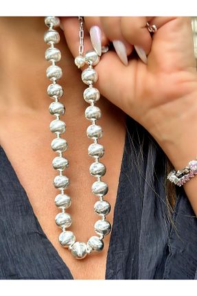 گردنبند استیل ( فولاد ) رنگی زنانه روکش نقره MyladyAccessoriess - کد 854392227