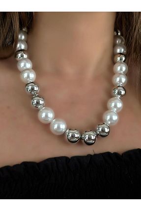 گردنبند استیل ( فولاد ) رنگی زنانه روکش نقره MyladyAccessoriess - کد 834905037