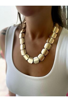 گردنبند جواهر رنگی زنانه برنجی MyladyAccessoriess - کد 841694133