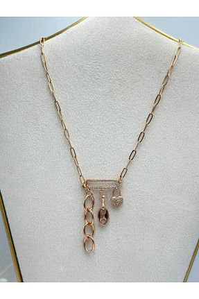 گردنبند استیل ( فولاد ) طلائی زنانه استیل (فولاد) MyladyAccessoriess - کد 250575896