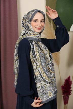 شال طوسی زنانه پنبه ای aldyoo - کد 923657807