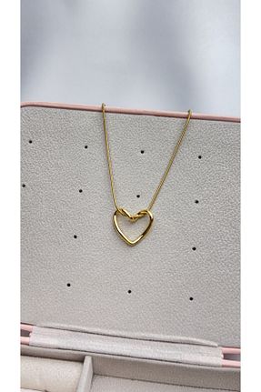 گردنبند استیل ( فولاد ) زرد زنانه استیل ضد زنگ lilith accesuary - کد 872038164