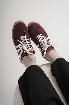 کفش اسنیکر زرشکی زنانه بند دار Stilbagshoes - کد 923705934