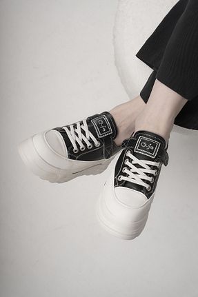 کفش اسنیکر مشکی زنانه چرم اصل Guja - کد 923705789