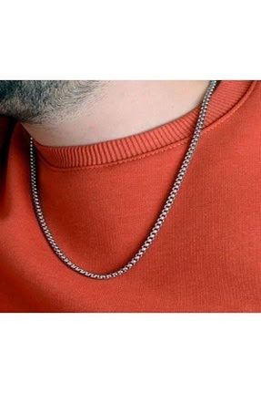 گردنبند جواهر متالیک مردانه روکش نقره emrestore - کد 923715034