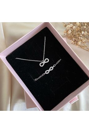 ست نقره سفید زنانه زیرکن Lovera Jewellery - کد 923716852