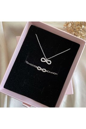 ست نقره سفید زنانه زیرکن Lovera Jewellery - کد 923716852
