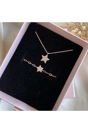 ست نقره نارنجی زنانه زیرکن Lovera Jewellery - کد 923717682