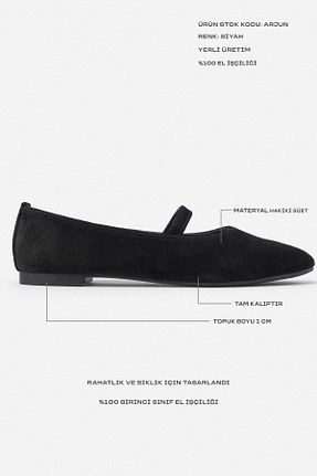 بابت مشکی زنانه چرم خالص NİŞANTAŞI SHOES - کد 922157279