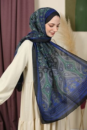 شال سرمه ای زنانه پنبه ای aldyoo - کد 923729220