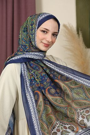 شال سرمه ای زنانه پنبه ای aldyoo - کد 923729264