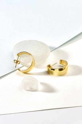 گوشواره نقره طلائی زنانه 925 عیار Nox Jewelry - کد 923195295