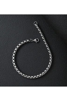 دستبند استیل (فولاد) طوسی استیل ضد زنگ stainless steell - کد 923753525