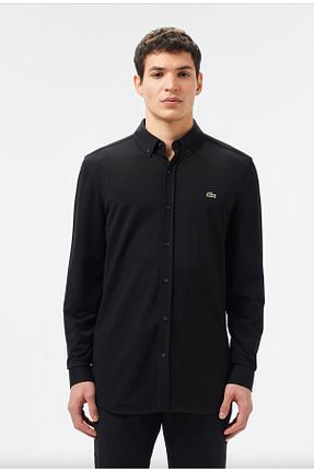 پیراهن مشکی مردانه اسلیم فیت Lacoste - کد 923756680
