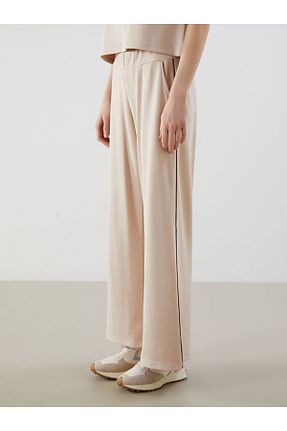 شلوار کرمگن بژ زنانه رگولار LC Waikiki - کد 924365202