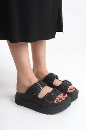دمپائی مشکی زنانه EVA Pofi Shoes - کد 923760520