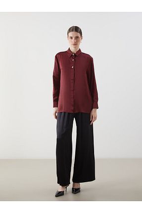 تونیک زرشکی زنانه رگولار LC Waikiki - کد 924415880
