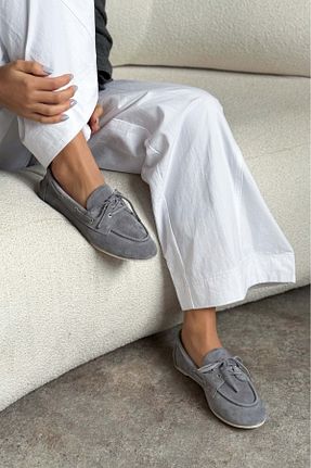 بابت طوسی زنانه چرم خالص NİŞANTAŞI SHOES - کد 900429789
