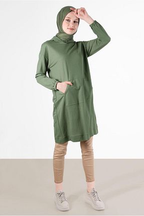 تونیک حجاب خاکی زنانه مخلوط ویسکون Alvina - کد 805319083