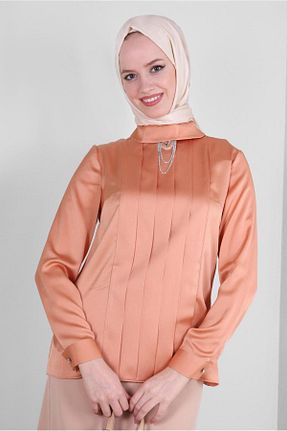 بلوز حجاب نارنجی زنانه رگولار Alvina - کد 799581110