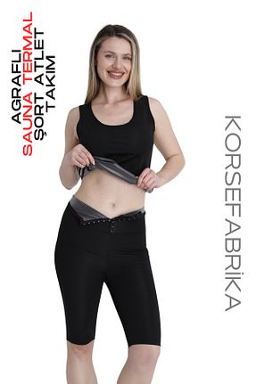 شلوارک و برمودا مشکی زنانه فاق بلند korsefabrika trend mood store - کد 816331849