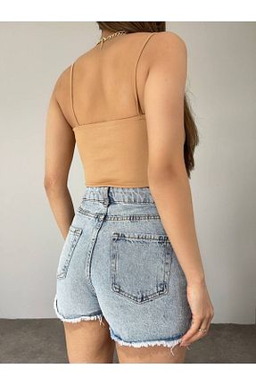 بلوز بژ زنانه سوپر کراپ hiraz fashion - کد 923849347