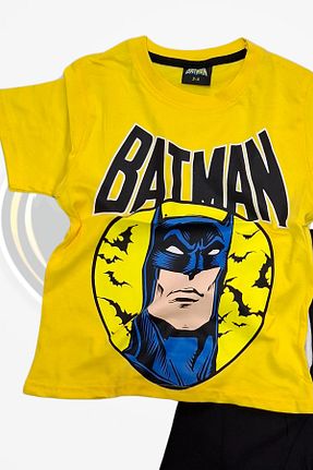 ست بالاتنه و پائین تنه زرد بچه گانه بافتنی Batman - کد 924398749