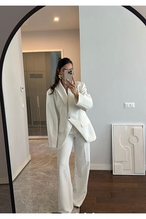 ست بالاتنه و پائین تنه سفید زنانه بافتنی Eya Fashion Store - کد 923852612