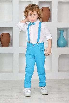 ست بالاتنه و پائین تنه آبی بچه گانه بافتنی Nacar - کد 924065220