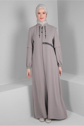 مانتو بلند حجاب بژ زنانه Alvina - کد 805630630