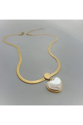 گردنبند استیل ( فولاد ) طلائی استیل (فولاد) Blue Sapphire - کد 923888783