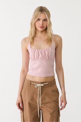 بلوز صورتی زنانه ساده Stradivarius - کد 923891062