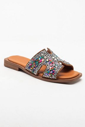 صندل قهوه ای زنانه پاشنه تخت PASSAGE SHOES - کد 924418316