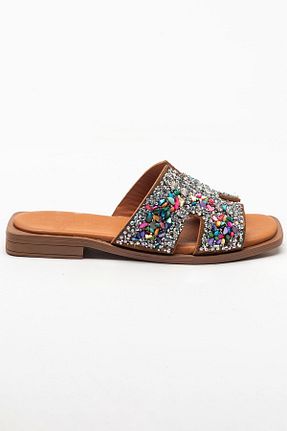 صندل قهوه ای زنانه پاشنه تخت PASSAGE SHOES - کد 924418316