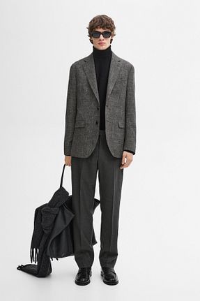 شلوار طوسی مردانه پشمی Massimo Dutti - کد 881890078