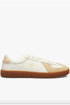 کفش اسنیکر بژ مردانه بند دار Lacoste - کد 923900834
