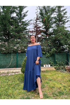 لباس سایز بزرگ سرمه ای زنانه Bürümcük MJORA - کد 923908142