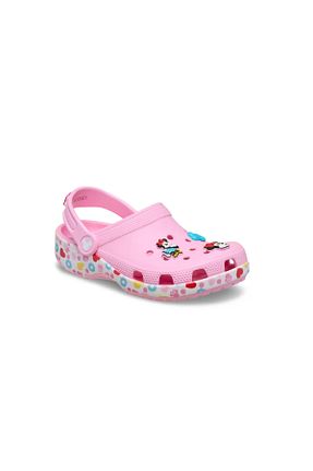 صندل صورتی بچه گانه پاشنه تخت Crocs - کد 923909048