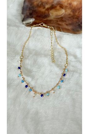 خلخال جواهر رنگی زنانه نخ GM TAKI - کد 923907271