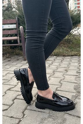 کفش لوفر مشکی زنانه چرم مصنوعی Bonjey - کد 923917306