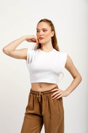 بلوز سفید زنانه ساده ACELYA - کد 923929901