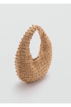 کیف دوشی بژ زنانه پارچه ای MANGO - کد 923947268
