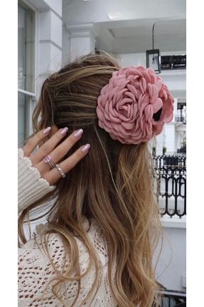 گیره سر صورتی زنانه پلی استر Selen Aksesuar - کد 898896867