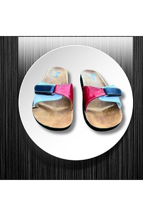 دمپائی سفید زنانه چرم مصنوعی GOFLEX - کد 799492526