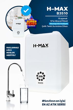 دستگاه تصفیه آب Tezgah Altı H-MAX Reverse Osmosis System - کد 823715372