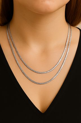 گردنبند جواهر طوسی زنانه استیل ضد زنگ stainless steell - کد 923959765
