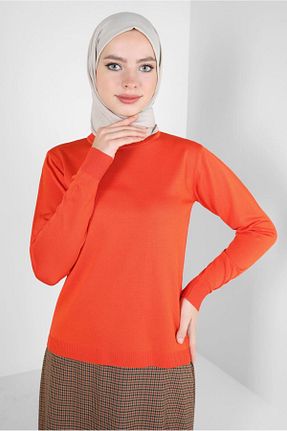 پلیور حجاب نارنجی زنانه ویسکون Alvina - کد 790228909