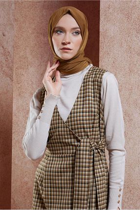 شال قهوه ای زنانه پلی استر Alvina - کد 859861838
