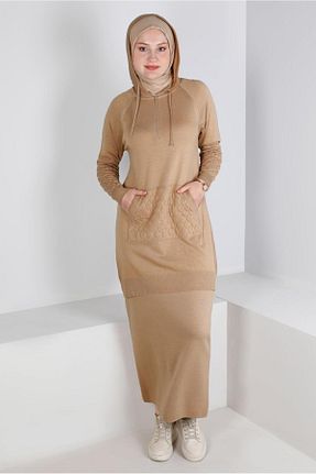 دامن حجاب بژ زنانه رگولار Alvina - کد 793825290